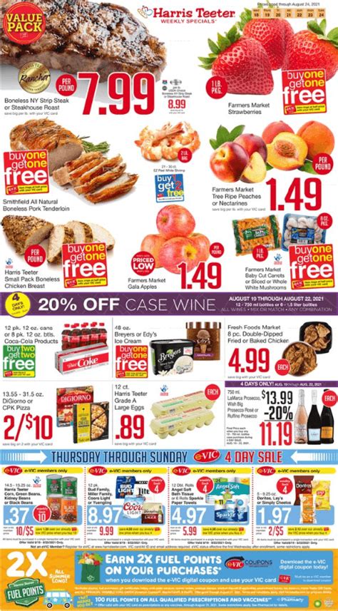 Harris Teeter Weekly Ad Aug 18 – Aug 24, 2021