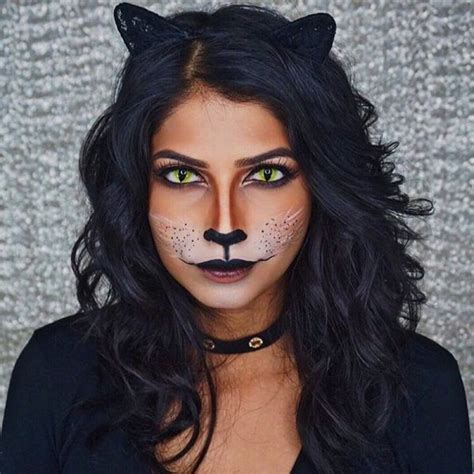 Cat halloween makeup, Black cat makeup, Cat face makeup