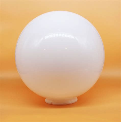 16" Acrylic White Plastic Round Globe for Outdoor Light Street Lamp - lightsnglobes