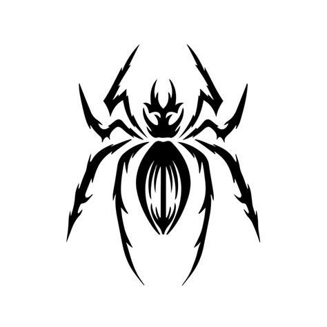 Tribal Spider Logo. Tattoo Design. Animal Stencil Vector Illustration. 19015755 Vector Art at ...