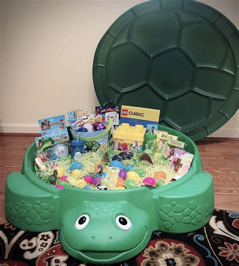 turtle sandbox Easter basket ️ | Easter baskets for toddlers, Toddler boy easter basket ...