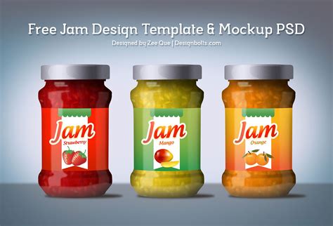 Free Jam Design Template & Mockup PSD