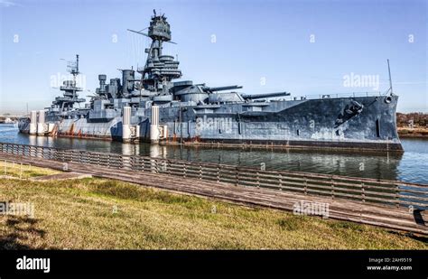 USS Texas Schlachtschiff, Museum Schiff am San Jacinto Battleground State Historic Site in der ...