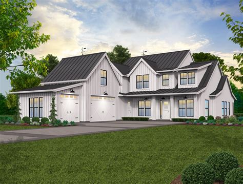 Smart Farm House Plan | Authentic L-Shaped Modern Farmhouse Home Design ...