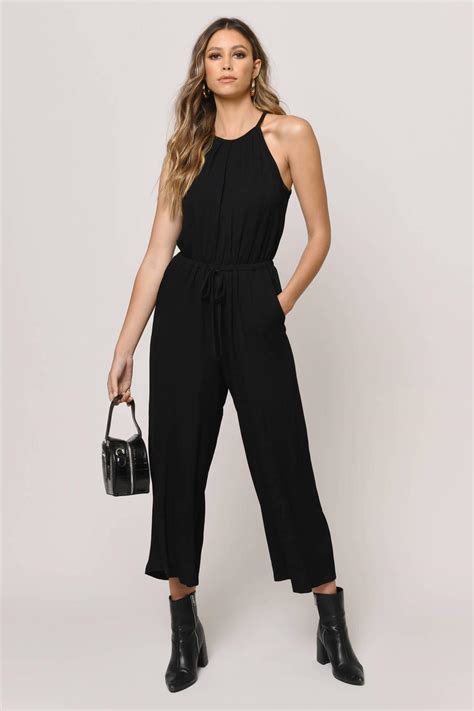 Tobi Jumpsuits | Womens Saturday Morning Black Halter Jumpsuit Black ⋆ ...