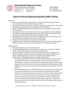 Diagnosis and Treatment of Equine Protozoal Myelitis (EPM)