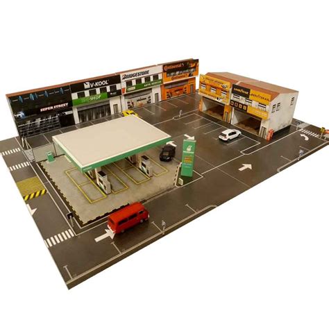 Shops & Stores | 1:64 Diorama Buildings for Hot Wheels & Diecast Cars