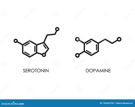 Dopamine Molecular Structure. Neurotransmitter Molecule. Skeletal ...