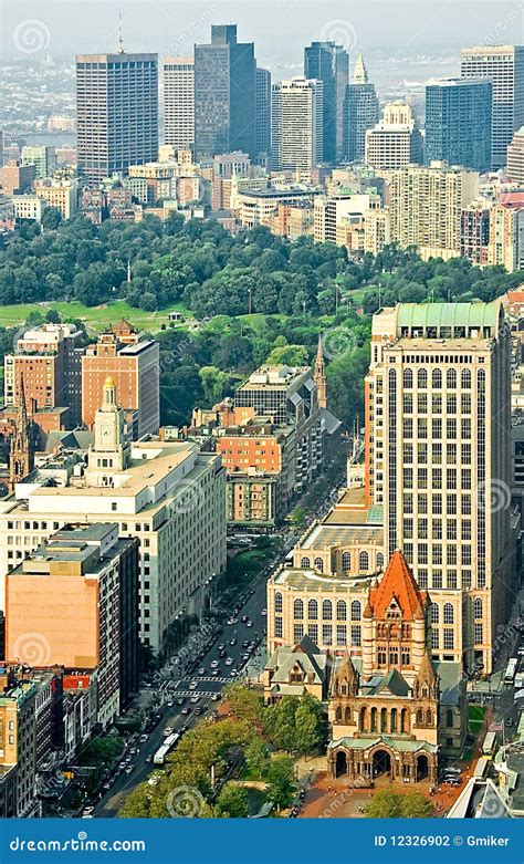 Downtown Boston Aerial View Stock Photo - Image of landmark, common: 12326902