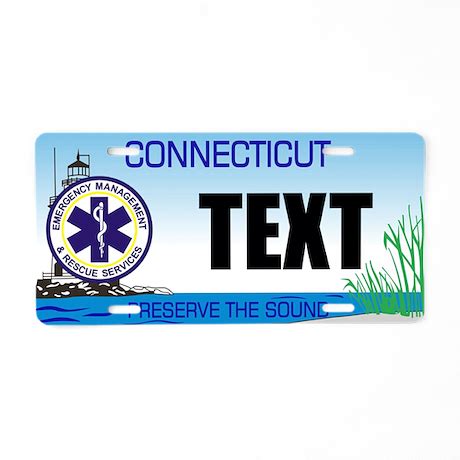 Connecticut EMS Custom License Plate by ranger275store