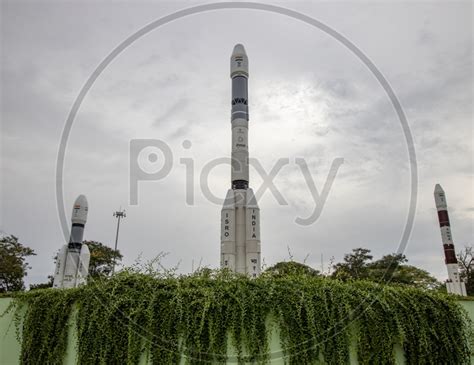 Image of PSLV And GSLV Model Rockets In Display At Satish Dhawan Space Centre SHAR by ISRO ...