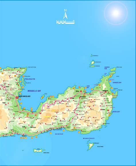 Best Beaches Crete Map