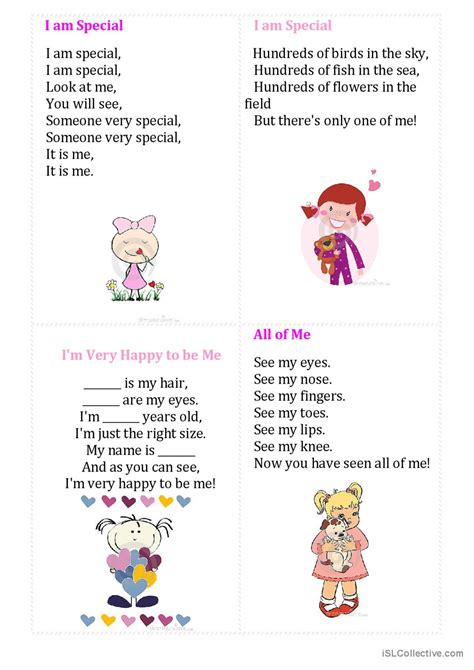 All about me poem: English ESL worksheets pdf & doc