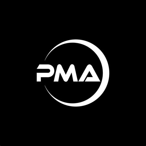 PMA letter logo design in illustration. Vector logo, calligraphy ...