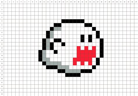 Fantôme Boo • Mario • Pixel Art