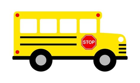 Premium Vector | School bus clipart Yellow bus for kids illustration