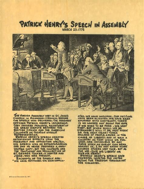 Patrick Henry - Give Me Liberty Speech Pictorial – store.ushistory.org