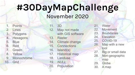 30 Day Map Challenge 2020 #30DayMapChallenge - Introduction