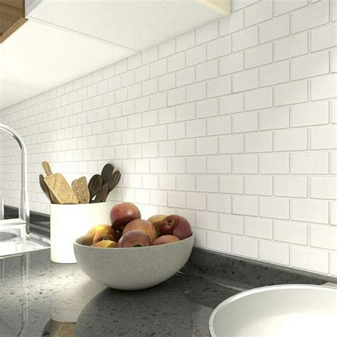 Art3d 10-Sheet Peel and Stick Tile Backsplash for Kitchen in Subway Design 12"x12" White Tile ...