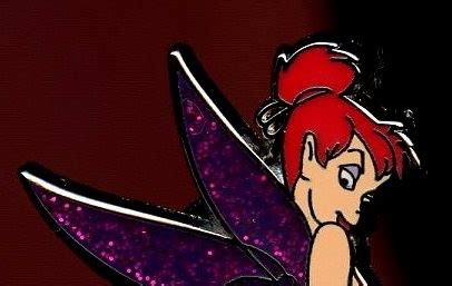 Tinkerbell pin adult fantasy tinkerbell red hair sparkle purple WINGS | eBay