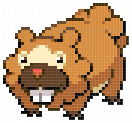 Bidoof Pixel Art Pattern | Pixel art pokemon, Pixel art pattern, Pixel art