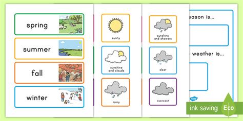 Weather and Seasons Circle Time Calendar (teacher made)