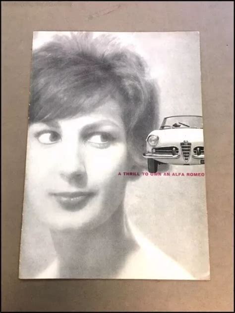 1960 1961 ALFA Romeo Giulietta Spider Vintage Car Sales Brochure ...