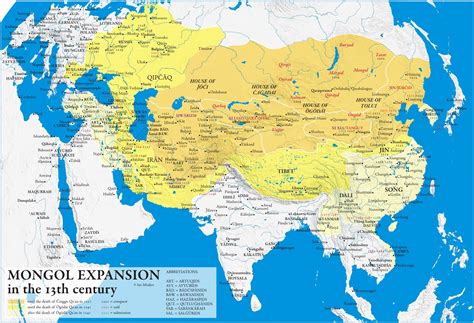 Expansion of Mongol Empire in 13th Century [2438x1662] : r/MapPorn