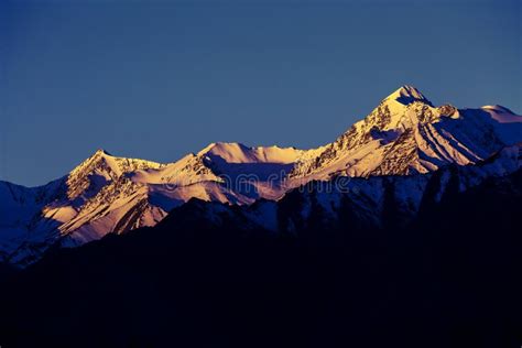 Himalayan Mountain Range during Sunrise Stock Photo - Image of hill, india: 78021000