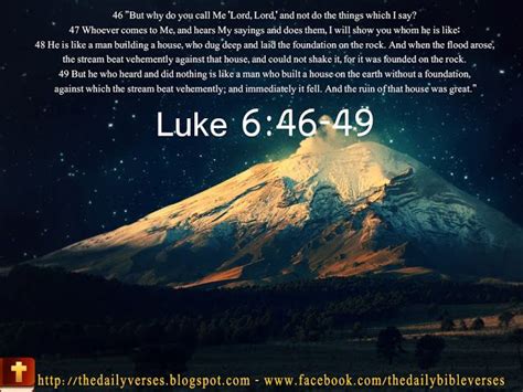 Luke 6:46-49 | Luke 6 46, Luke 6, Daily bible verse