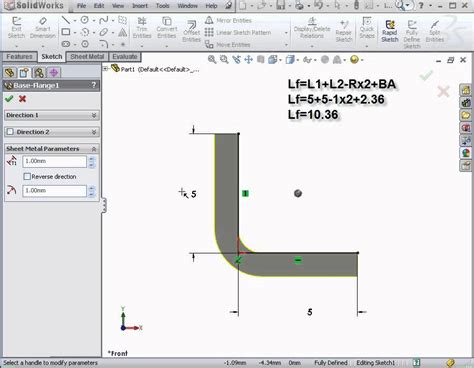 Solidworks Tutorial - Sheet Metal basic training - Applying K Factor - YouTube