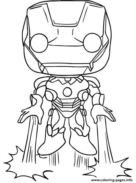 Funko Pops Marvel Ironman Coloring page Printable