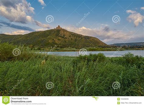 Jvari Monastery on a Hill at Sunset Stock Image - Image of cross, green: 104208405