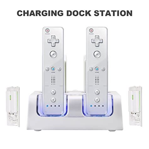 Ceenwes Wii Remote Charger Upgrade Version Wii Charging Station 4 in 1 ...