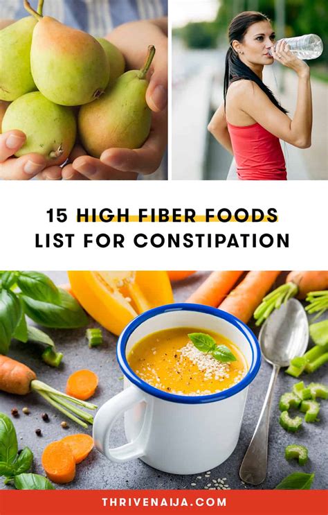 15 High Fiber Foods List for Constipation | ThriveNaija