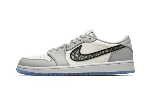 Air Jordan 1 Low "Dior" Wolf Grey / Sail / Photoson Dust-W - Stadium Goods