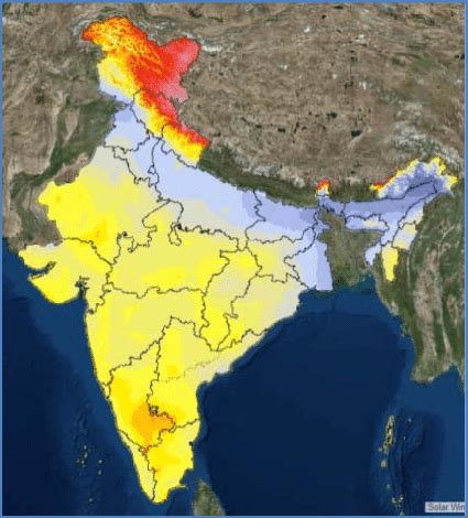 Solar irradiance map of India. | Download Scientific Diagram