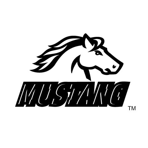 Mustang Logo Black and White (3) – Brands Logos