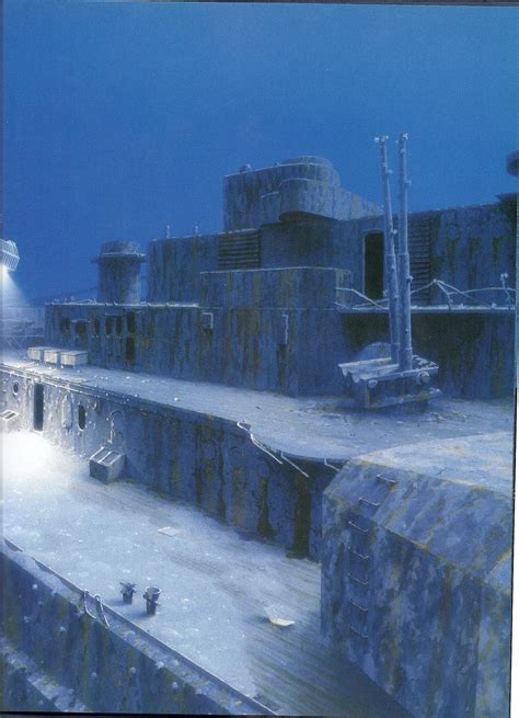 More views of Bismarck beneath the sea....our heroes investigate ...