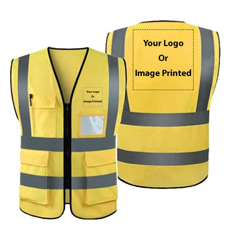 Double Side Your Custom Logos Designed Reflective Vests – Aviation Shop