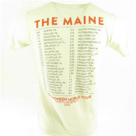 The Maine Band T-shirt Medium Autographed Pioneer World Tour 2012 ...