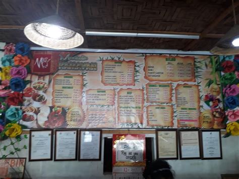 Menu at Montealto Kamayan retaurant, Polomolok, 63F3+8XH