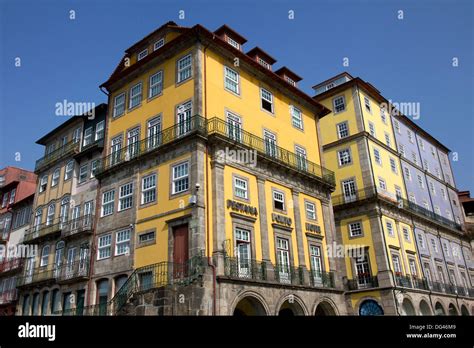 Pestana Porto Hotel in restored old riverside buildings, Praca Ribeira, Ribeira district ...