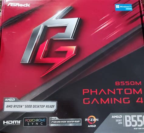 Asrock B550M Phantom Gaming 4 AMD Ryzen 3rd Gen Motherboard, Computers ...