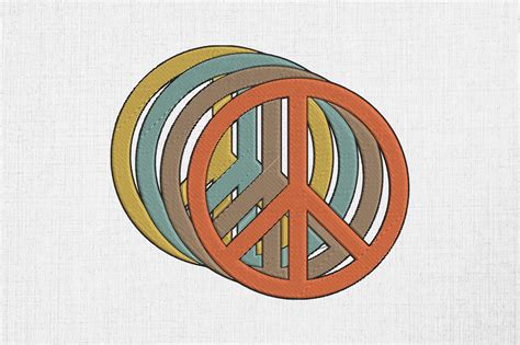 Vintage Retro Peace Sign 60s 70s Hippie · Creative Fabrica