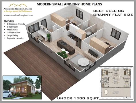 House Plans Under 1000 Sq Ft 2 Bedrooms 2 Bathroom Granny - Etsy