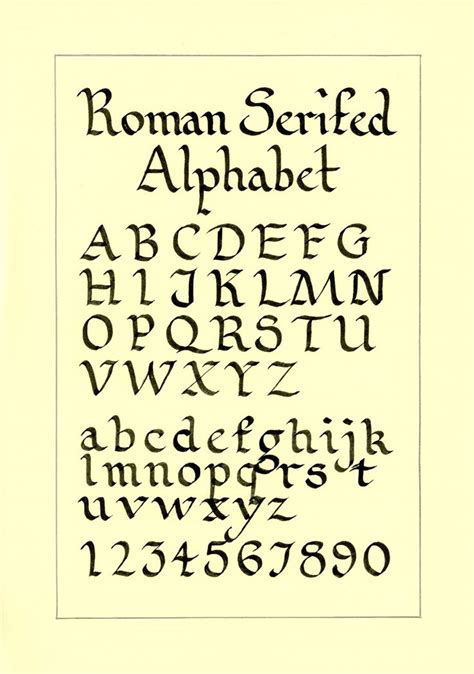 Roman Serifed lg pic | Lettering alphabet, Lettering alphabet fonts, Unique lettering