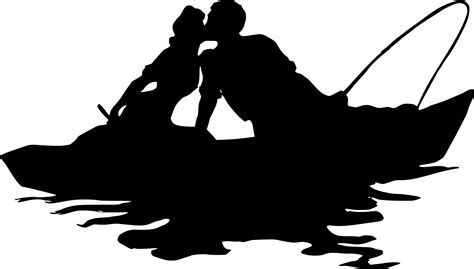 Clipart - Kiss on a boat