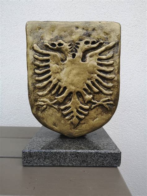 Albanian coat of arms Sculpture by Mateo Kos | Saatchi Art