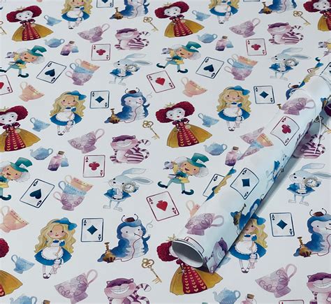 Alice In Wonderland Wrapping Paper Sheets